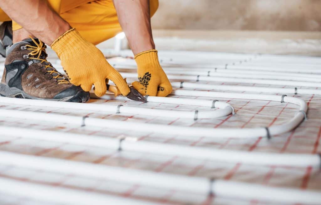 pose de plancher chauffant